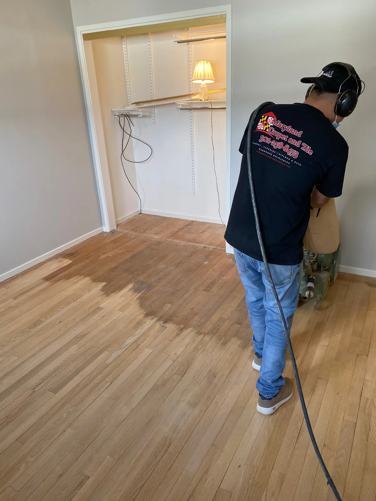 Hardwood floor restoration