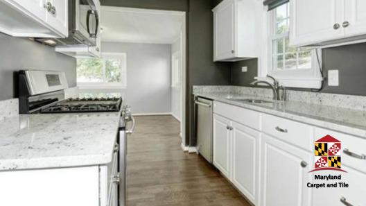 Complete kitchen remodeling including floor, cabinets, and utilities