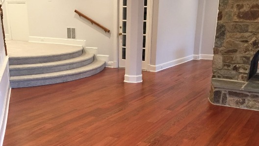 Engineered Hardwood with Carpeting on Steps