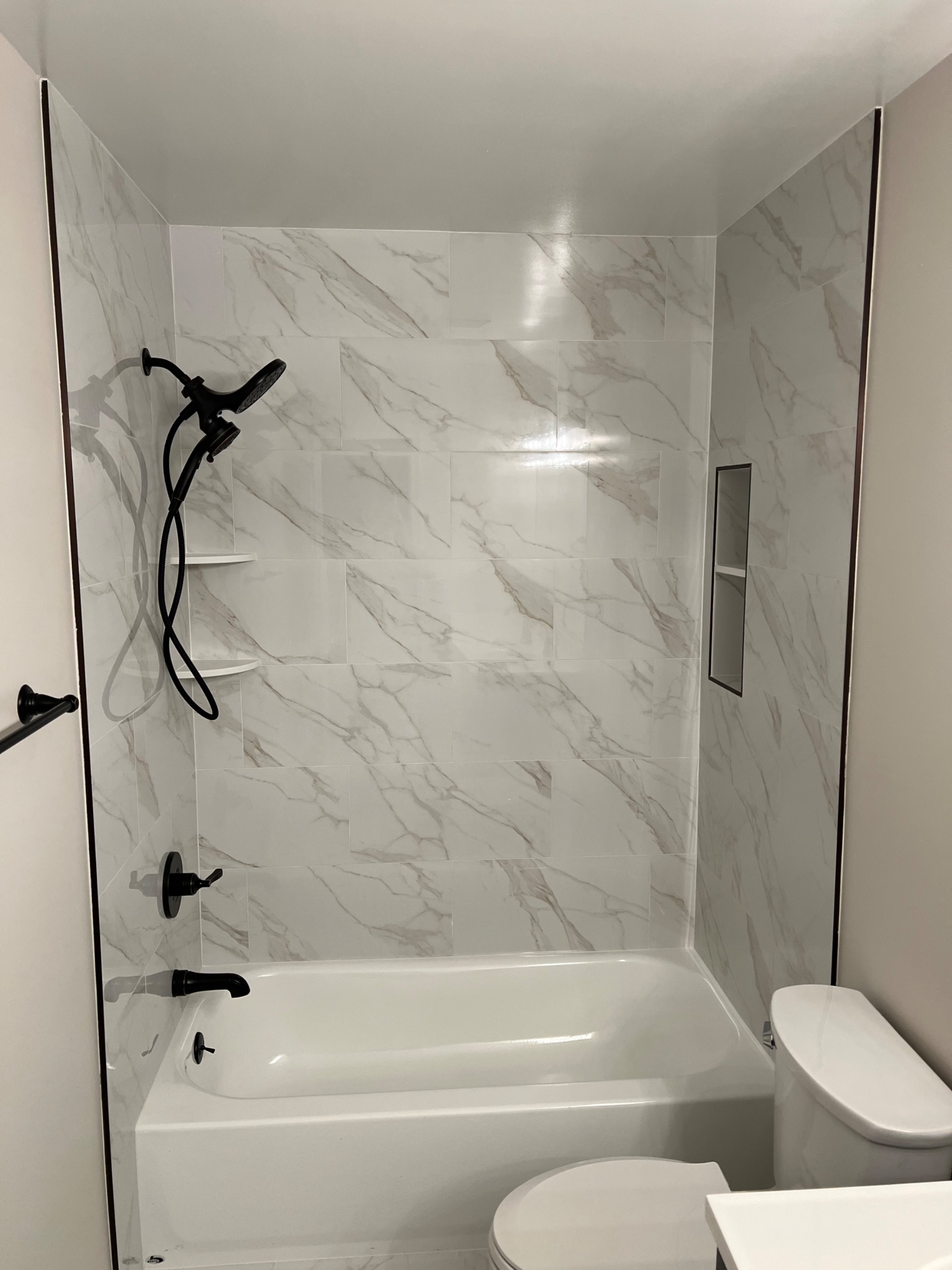 Marble Tile Bath Surround