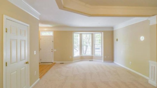 Living Room Carpeting and Hardwood