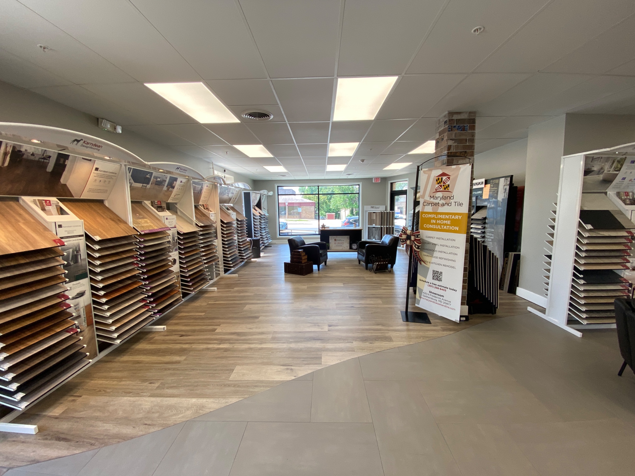Luxury Vinyl and Ceramic Tile in Showroom
