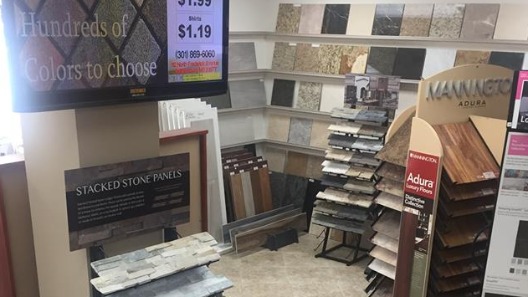 Ceramic Tile Displays in Showroom Many Selections