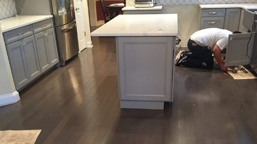 Hardwood Flooring and Kitchen Cabinets