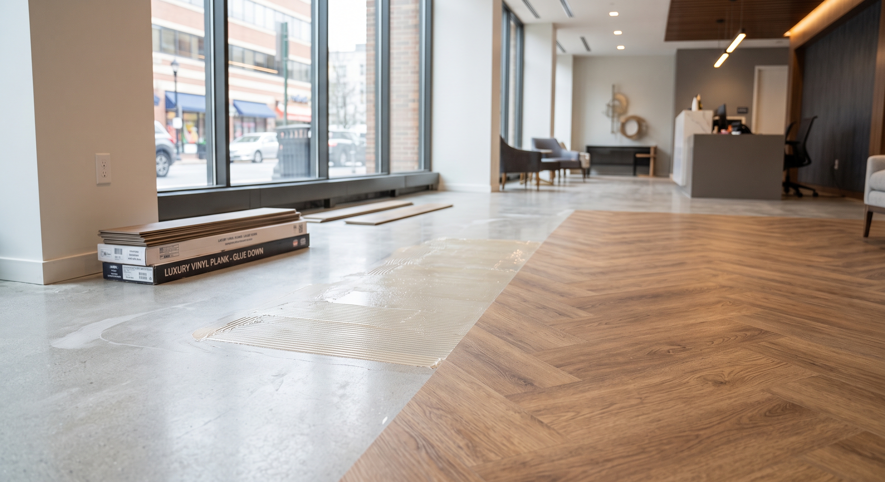 Glue-Down Luxury Vinyl Flooring | Maryland Carpet & Tile